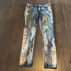 Rock & Republic Jeans  Acid/Wash / Metallic Splatters Y2K Size 29